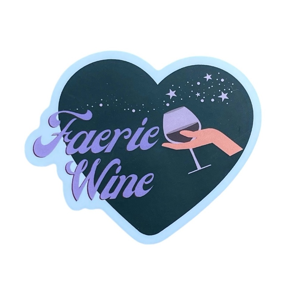 Faerie Wine Heart Sticker ACOTAR Fandom Book Series Fae Lover